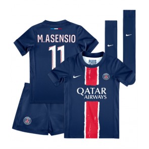 Billiga Paris Saint-Germain Marco Asensio #11 Hemmatröja Barn 2024-25 Kortärmad (+ Korta byxor)